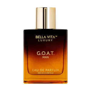 BellaVita Luxury G.O.A.T. Men's Eau De Parfum 3.4 Fl.oz Natural Refreshing Bergamot Lavender  Aromas