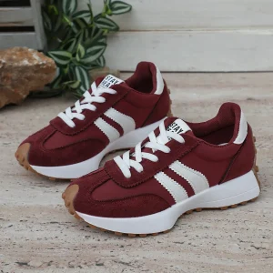 Women's Casual Comfortable Walking Retro Striped Athletic Sneakers
