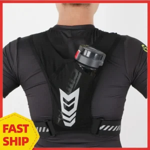 Lightweight Running Chest Pouch, Phone Holder, Breathable Mesh Vest with Adjustable Buckle for Men Women