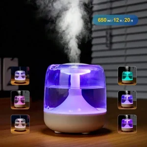 Spray Humidifier With Night Light,Home USB Mute Aroma ,Large Fog Volume Essential Oil Diffuser
