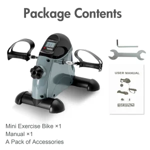 Mini Under Desk Pedal Exerciser Bike Multi-Function Motorized Digital With LCD Screen Display for Leg Arm and Knee for Elderly