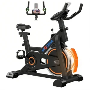300LBS Load Magnetic Home Indoor Spin Bike With Built‑in Bluetooth Speaker Ultra Quiet Belt‑Drive Adjustable Resistance