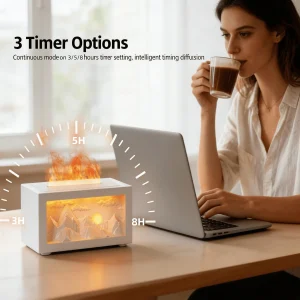 2026 New Sunrise Golden Mountain, Ultrasonic Aromatherapy Essential Oil Diffuser, Humidifier with Timer, Suitable for Home, Bedroom, Office, yoga Room.