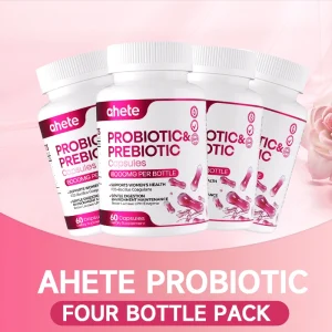 Ahete Women's Metabolic Probiotics, Gentle Intestinal Regulation, Sugar And Oil Metabolism Support,  60 Capsules